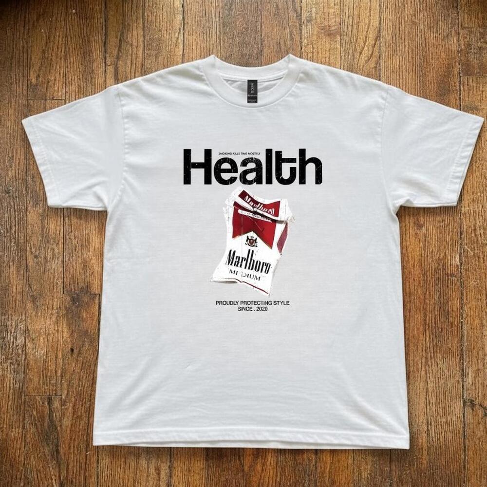 Health Marlboro White Cotton T Shirt